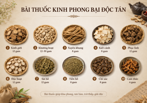 BÀI THUỐC KINH PHONG BẠI ĐỘC TÁN  