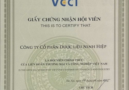 Công Ty Cổ Phần Dược Liệu Ninh Hiệp chính thức trở thành Hội viên VCCI